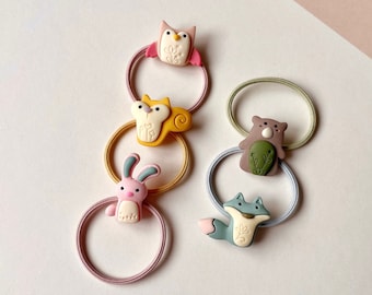 Animal Hair Ties, Flower Hair Ties, Baby hair clips, baby hair bows, Toddler hair clips, Toddler snap Clip, girl hair clips, Hair Ties