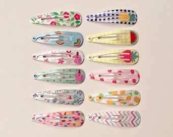 Hair clips, toddler hair clips, snap clips, girl snap clips, No slip hair clips, Stocking Stuffers, Barrette, Clips, Girl Hair Clips
