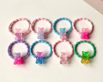 Baby Hair Ties, Toddler Hair Ties, Ponytail Holders, Hair Ties, Hair Elastics, Gummy Bear Hair Ties, Bear Hair Ties