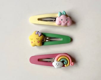No Slip Hair Clip, Toddler Snap Clips, Toddler hair clips, Girl hair clips, Girl Snap Clips, Snap Clip, Rainbow Hair Clips