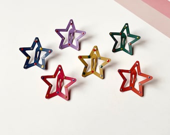 CLEARANCE, Baby hair clips, baby hair bows, No slip hair clips, Toddler hair clips, Toddler hair bows, Star Hair Clips, Star Snap Clips