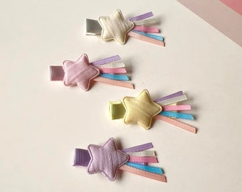 Baby hair clips, baby hair bows, No slip hair clips, Toddler hair clips, Toddler hair bows, Star Hair Clips