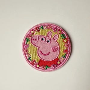 Parche termoadhesivo, parche bordado, aplique, aplique de costura, insignia para ropa, parche de Peppa Pig, parche termoadhesivo de Peppa Pig, parche termoadhesivo de Peppa Pig