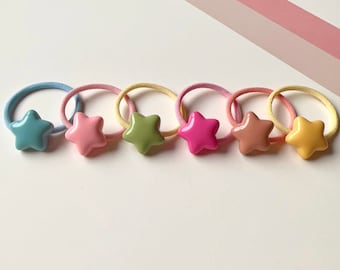 Baby Hair Ties, Toddler Hair Ties, Ponytail Holders, Hair Ties, Hair Elastics, Girl Hair Ties, Star Hair Ties