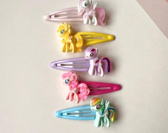 My Little Pony Hair Clips, Toddler Snap Clips, Toddler hair clips, Girl hair clips, Girl Snap Clips, Snap Clip