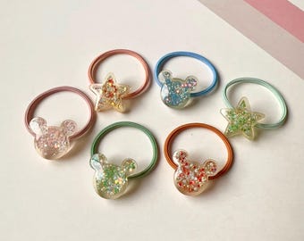Baby Hair Ties, Toddler Hair Ties, Ponytail Holders, Hair Ties, Hair Elastics, Girl Hair Ties, Star Hair Ties