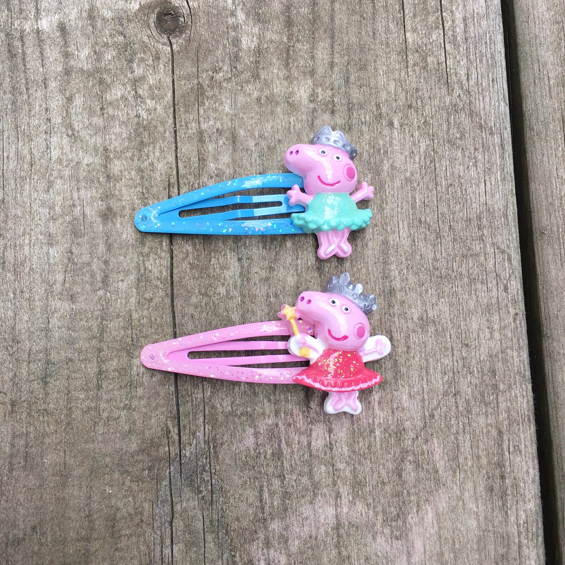 Peppa Pig Hair Clips Baby hair clips baby hair bows Toddler Etsy