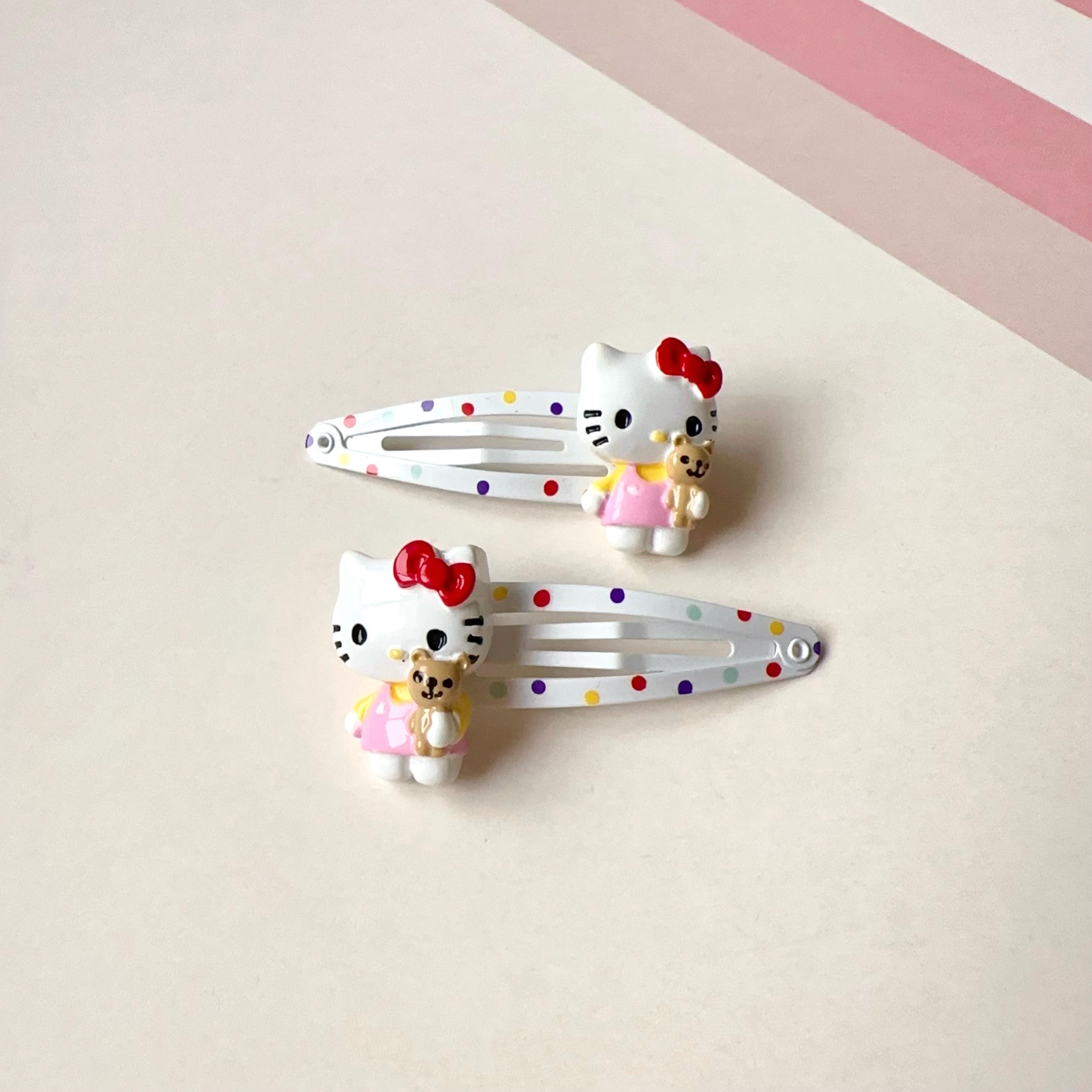 Hello Kitty Hair Clips, Snap Clips, Baby Hair Clips, Baby Hair