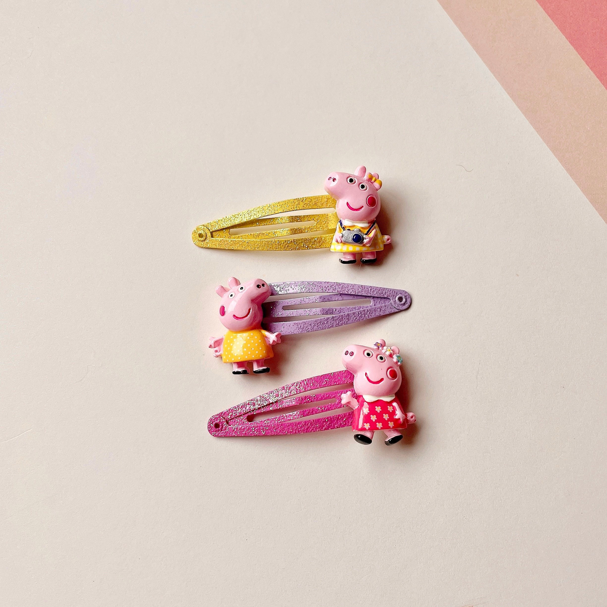 Peppa Pig Hair Clips Baby Hair Clips Baby Hair Bows Toddler Etsy Canada