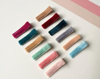 Baby hair clips, newborn hair clips, toddler hair clips, No slip hair clips, hair clips, baby hair bows, Bar Clips, Velvet Hair Clips