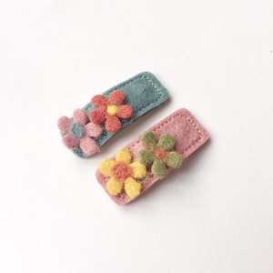 No Slip Hair Clip, Toddler Snap Clips, Toddler hair clips, Girl hair clips, Girl Snap Clips, Snap Clip, Felt Snap Clips image 8