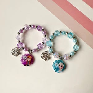 Pulsera Frozen, Pulsera Elsa, Pulsera Niña, Pulsera Elástica, Pulsera Fiesta, Pulsera Princesa