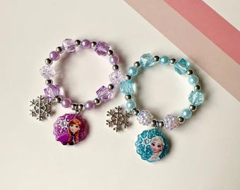 Frozen Bracelet, Elsa Bracelet, Girl Bracelet, Stretchy Bracelet, Party Flavor, Bracelet, Princess Bracelet