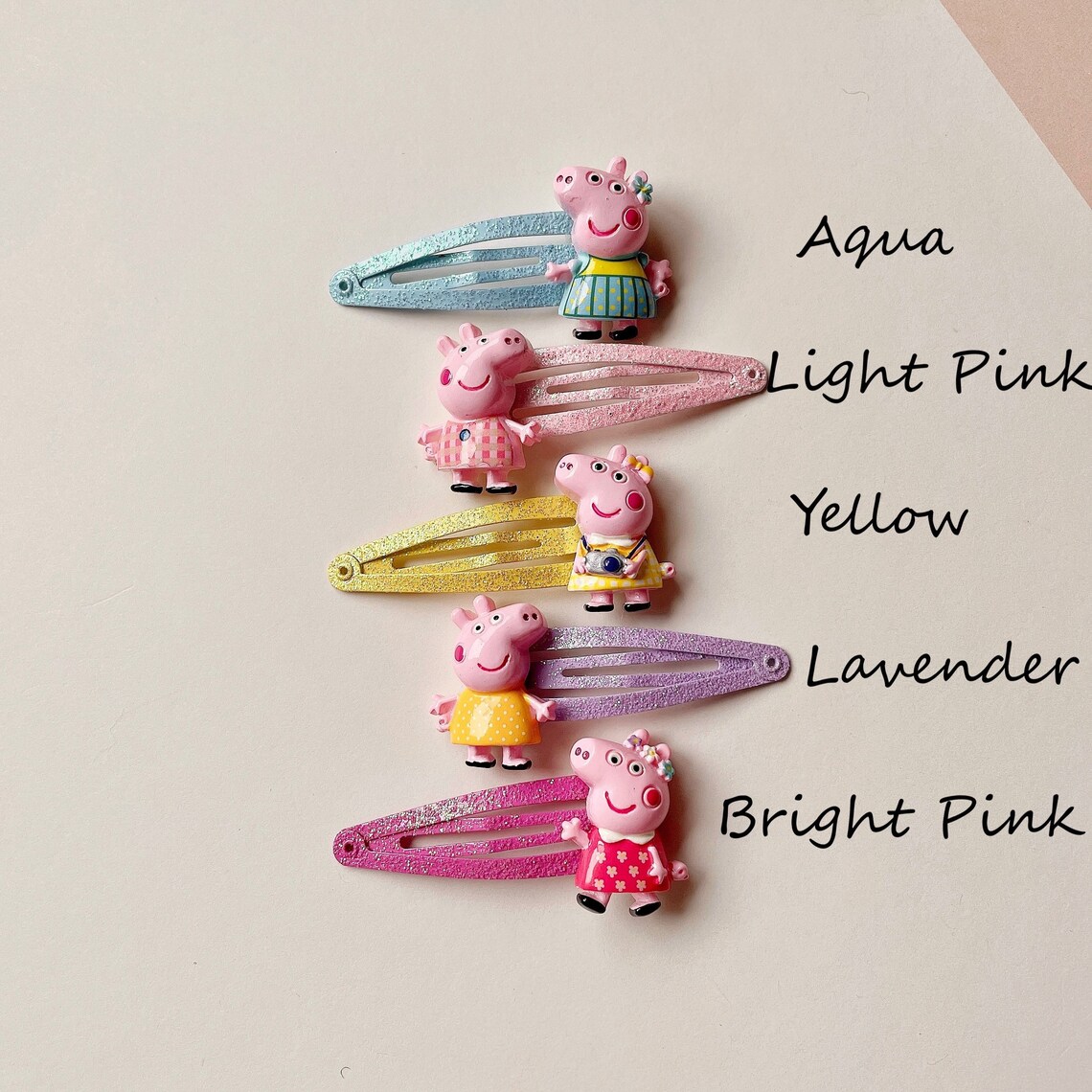 Peppa Pig Hair Clips Baby Hair Clips Baby Hair Bows Toddler Etsy Canada