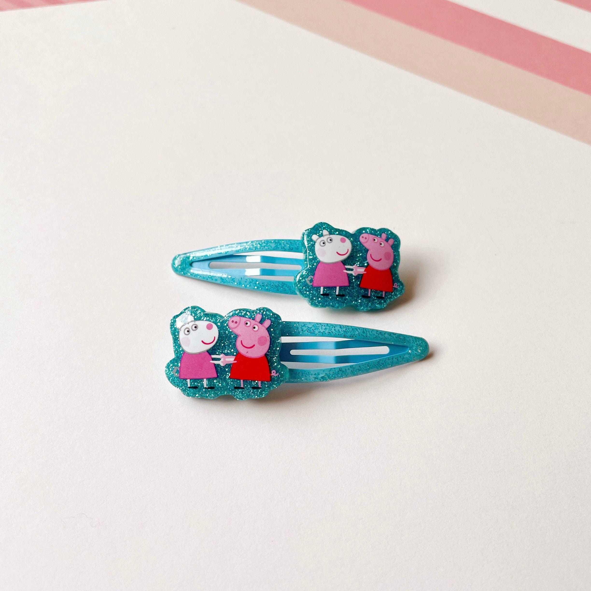 Peppa Pig Hair Clips Baby hair clips baby hair bows Toddler Etsy