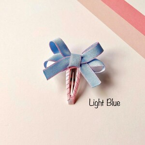 Toddler Snap Clips, Boutique Bows, Baby hair clips, baby hair bows, Toddler hair clips, Toddler hair bows, girl hair clips, Girl Snap Clips Light Blue