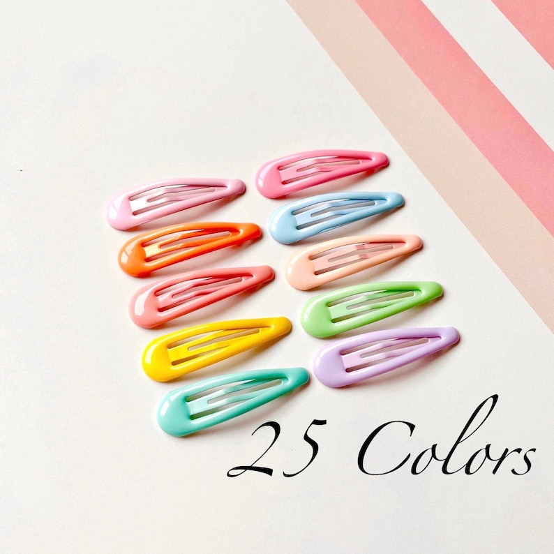 Hair clips, toddler hair clips, snap clips, girl snap clips, No slip hair clips, Barrette, Simple Hair Clips, Girl Hair Clips zdjęcie 1