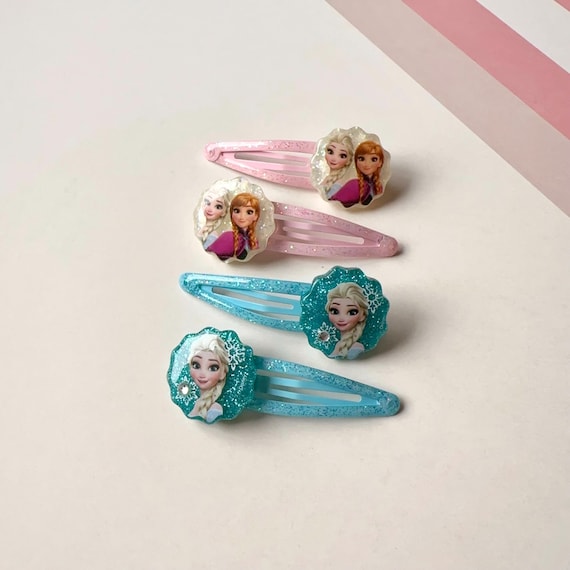 Claire's Disney La Reine des Neiges Frozen 2 | Elastiques Accessoire Cheveux | Chouchou Enfant Filles | Blanc, Bleu, Violet, Argent, Noir | Lot de 6