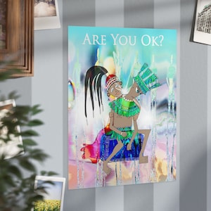 VOCÊ ESTÁ BEM? Impressões sem moldura. Arte da Gold Inc. e Azure Oracle Card Decks de Sue Hilder.