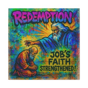 Canvas Print, Biblical Street Art Print - Matte Stretched;, Wall Art Decor, Religious Home Decor, Christian Gift, Inspirational