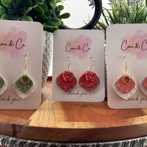 Small dangle earrings,  dangle leather earrings, leather earrings