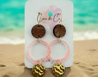 Seashore Serenity Earrings, Beach-themed Dangle Earrings