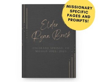 Personalized Elder Missionary Journal | LDS Missionary Gift