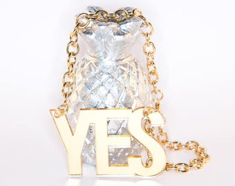 YES; Mirrored Perspex Necklace
