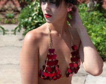 Queen of Hearts; MIRRORED  PERSPEX BIKINI