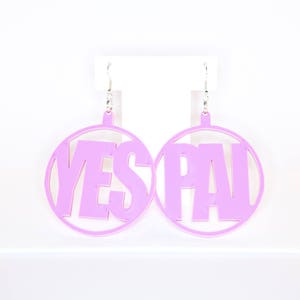 YES PAL Hoop Perspex Earrings image 1