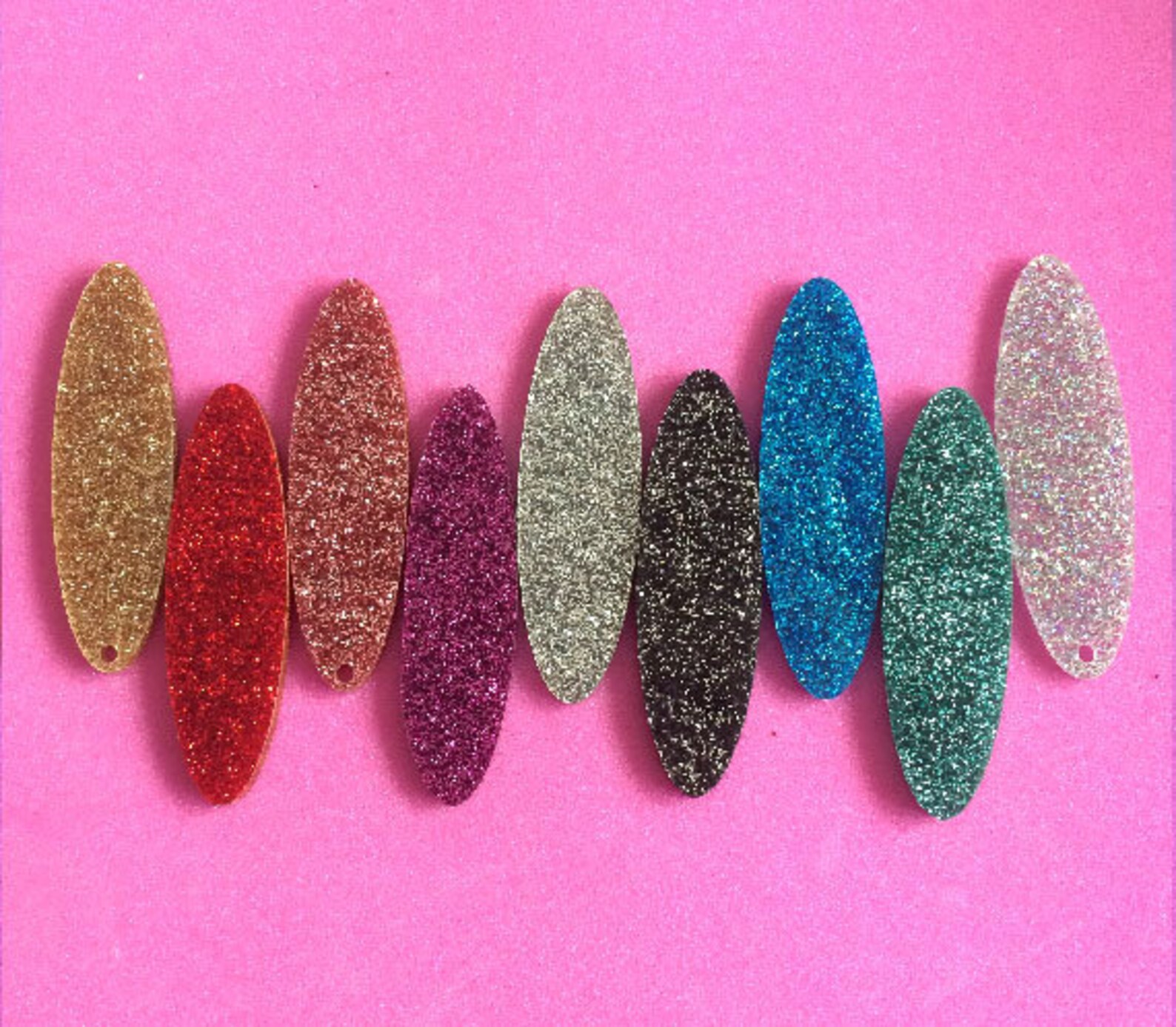 DISCO Glitter Perspex Statement Necklace Etsy