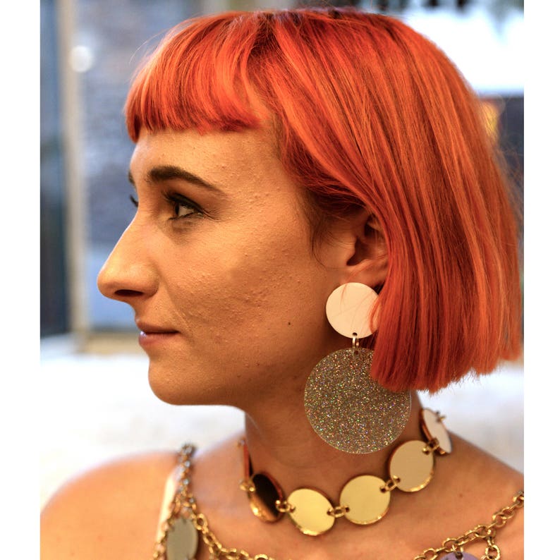 DISCO DISCO; Mirrored Perspex Choker