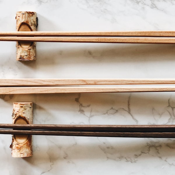 Shorewood Style Chopsticks made from rescued hardwoods - Maple, Cherry and Walnut.  Free Shipping!