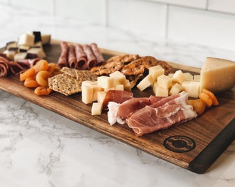 18 inch Monona Style Live Edge Black Walnut Slab Serving Platter/Cutting Board.  Free Shipping!