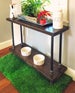 Custom Order Verona Style Raised Dog Feeder w/ Rare Dunn Dog Bowls Built into Industrial Style Console Table. 