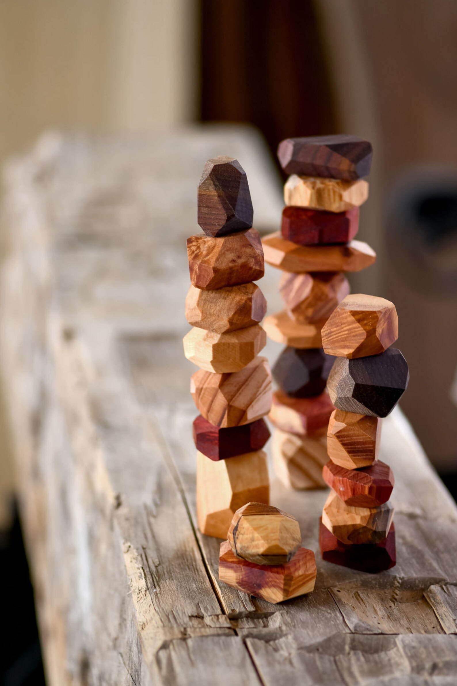 Wooden Stacking Rocks or Balancing Stones. Made from assorted Etsy