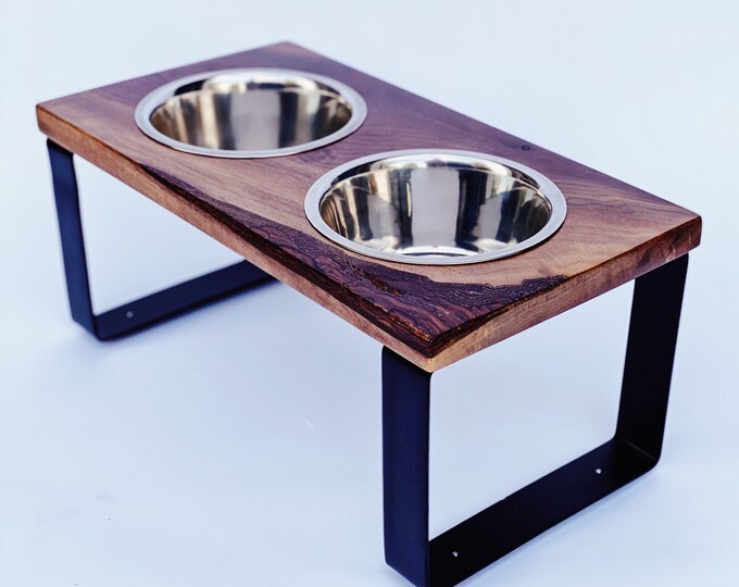 Warner Style Raised Dog Feeder Made From Rescued Black Walnut Etsy