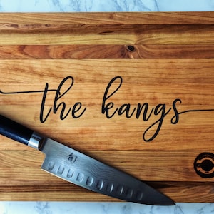 Personalized Cutting Board with Juice groove and Chamfered Sides.  Perfect for the grill master!  Great Father's Day Gift!  Free Shipping!