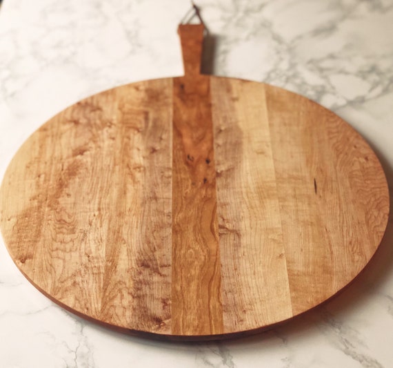 Round Charcuterie Board W Handle And, Round Wooden Cheese Board With Handle