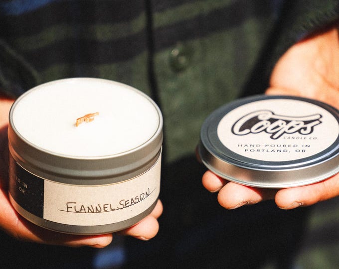 Flannel Season (Fireside Scent) | Wood Wick, Soy Candle