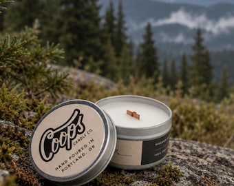 Fresh Mountain Air | Wood Wick, Soy Candle | Crisp, Clean, and Airy with Wild Mint, Icy Juniper & Grounding Amber
