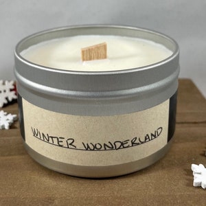 LAST CHANCE! Vanilla Mint (Winter Wonderland) | Wood Wick Soy Wax Scented Candle | Sweet Cream, Spearmint, Peppermint, Gift, Cozy Home Decor