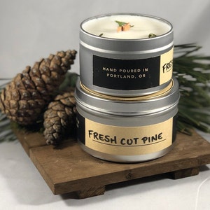 pine wood wick candle