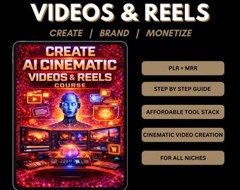 Crea videos y reels cinematográficos con IA / Curso paso a paso / Creación de videos con IA para TikTok, Instagram, Etsy, Plr+Mrr