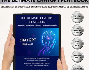 ChatGPT Prompt Playbook: AI Guide for Content, Education, Business (PLR + MRR Digital Download)