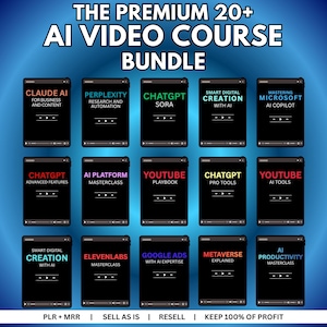 Paquete de cursos en video sobre IA: ChatGPT, YouTube y marketing digital (descarga digital)