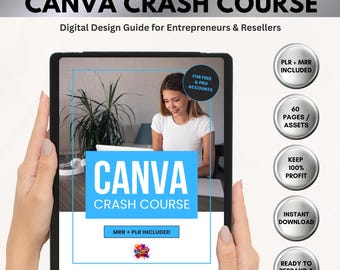 Canva Crashkurs eBook: PLR MRR Wiederverkaufsrechte (Digitaler Download)