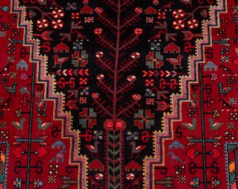 4x11 Rare Detailed Nomadic Vintage Turkish Rug, Hand-Knotted Wool Runner (11'5"x4'3") #4646