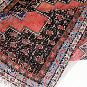3 x 10 Heirloom Vintage Runner Rug, 10 ft Long Soft Runner Rug, Hand-Knotted Turkish Hallway Carpet 9&#39;9&quot;x3&#39;5&quot; #3010