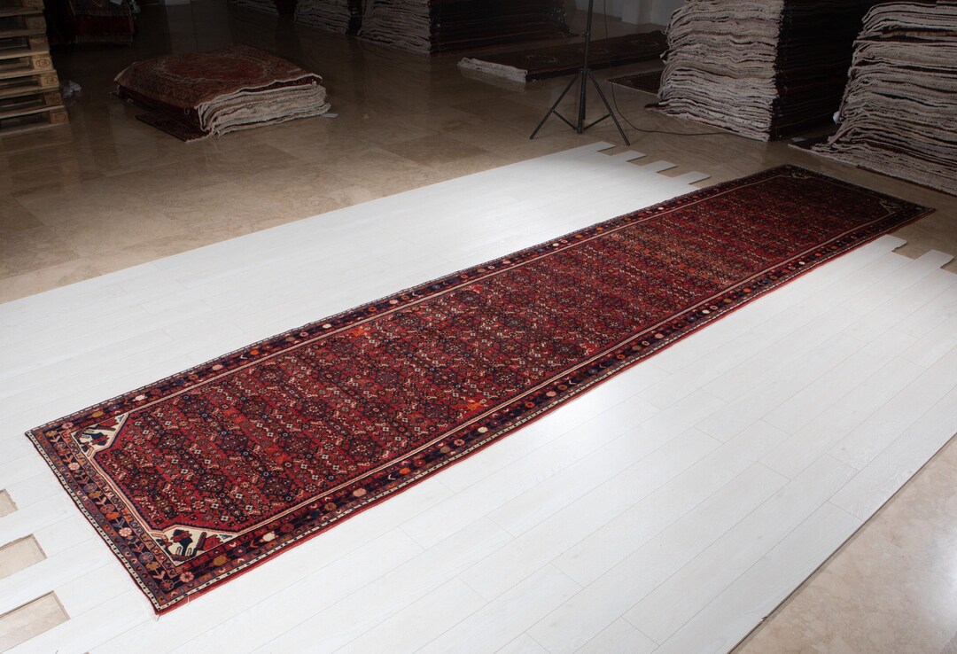 4x18 Rug 18 Ft Long Excellent Vintage Runner Rug 17' 9 X 3' 10 Red Soft ...